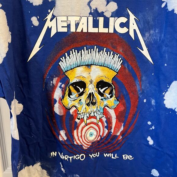 Metallica In Vertigo You Will Be Tie Dye Graphic Tee Blue White XL - Picture 4 of 4